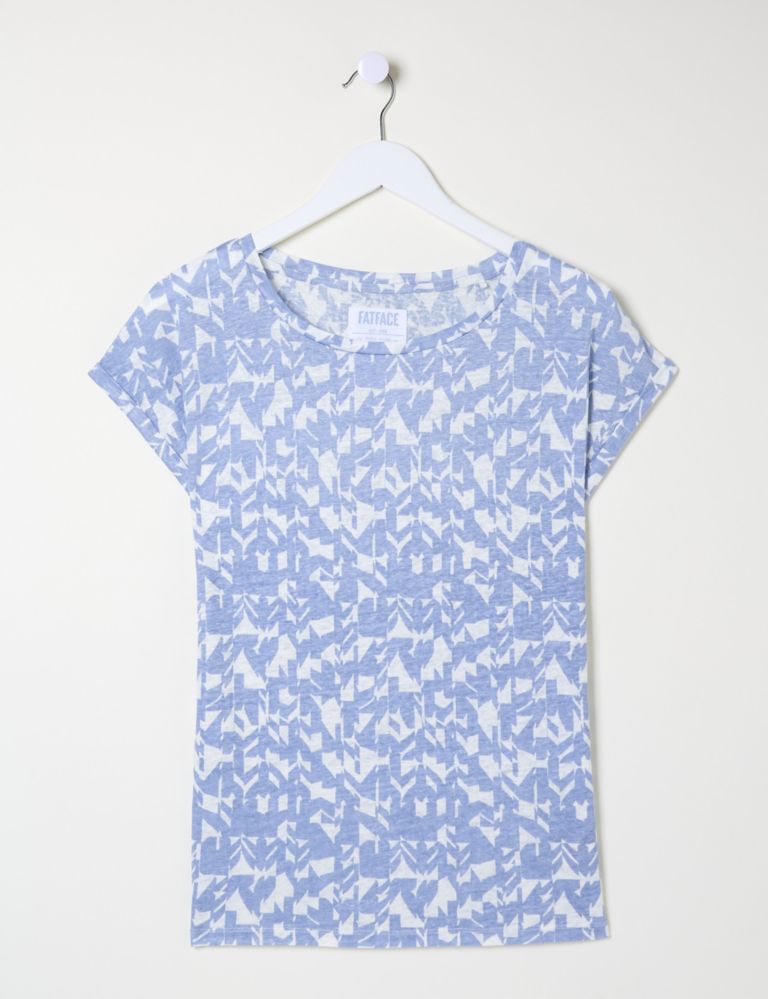 Pure Linen Geometric T-Shirt 2 of 5