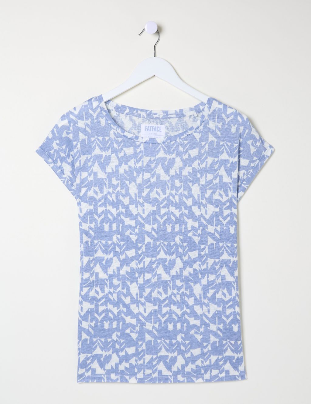 Pure Linen Geometric T-Shirt 1 of 5