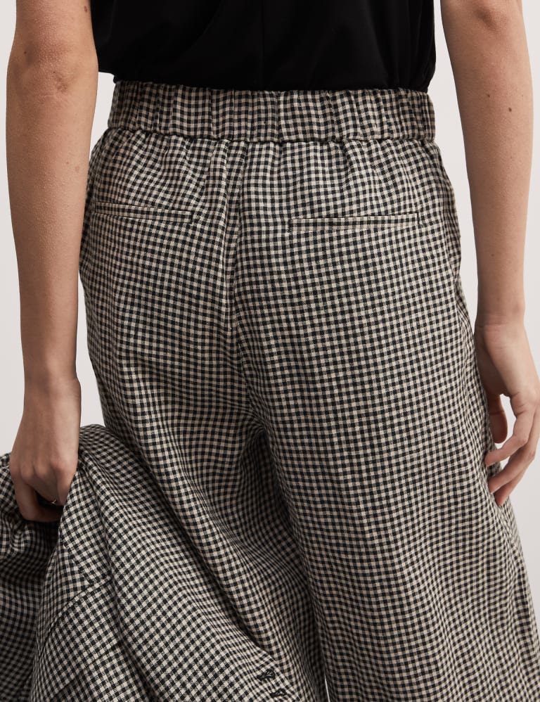 Wide leg gingham trousers new arrivals