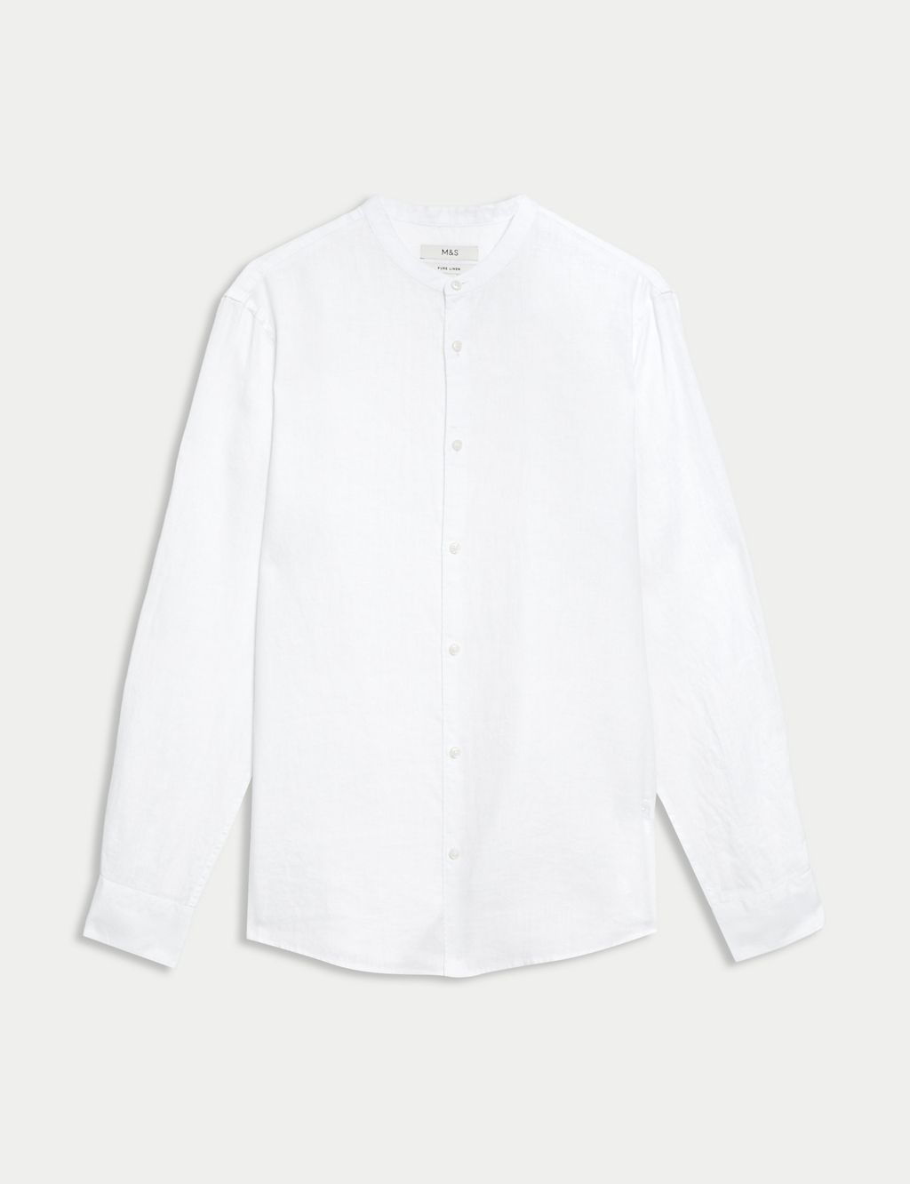 Pure Linen Grandad Collar Shirt 1 of 6
