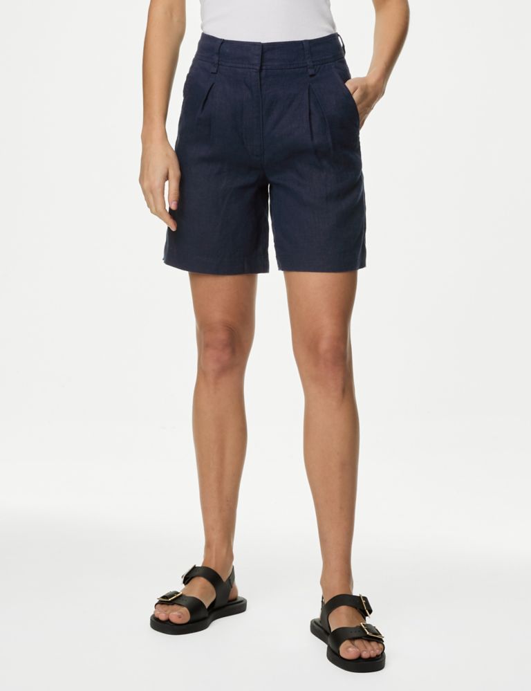 Pure Linen High Waisted Shorts 4 of 5