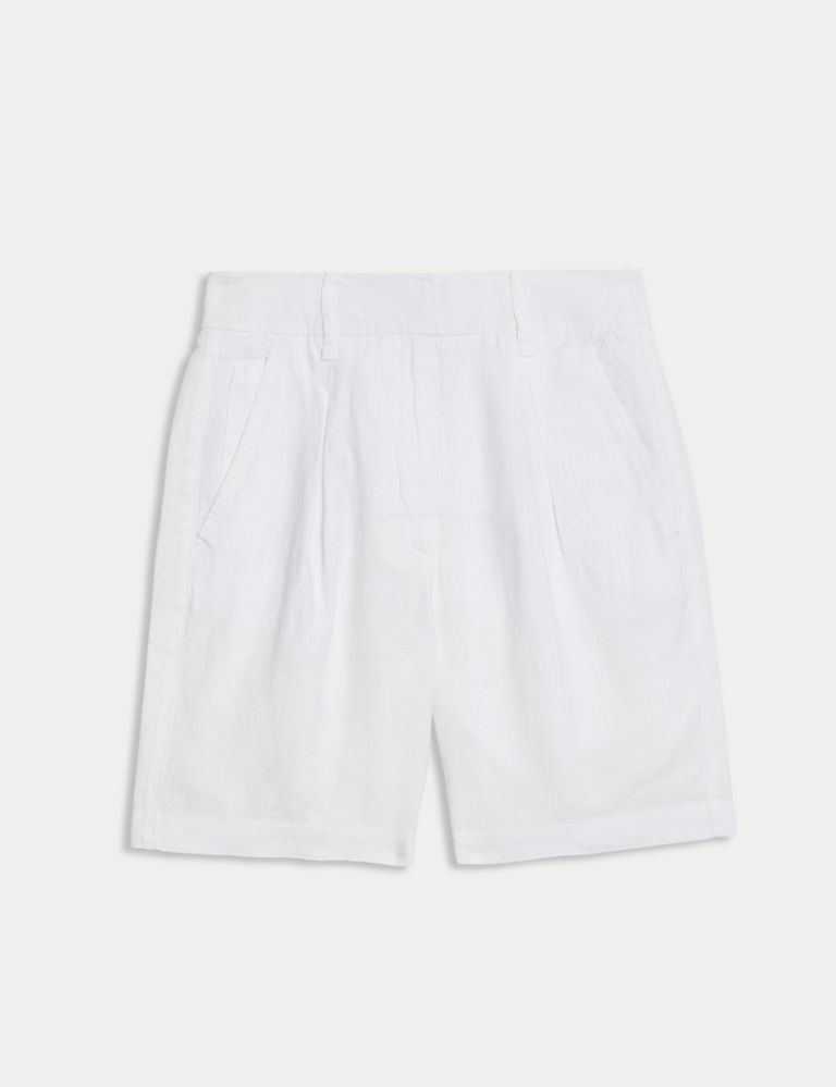 Pure Linen High Waisted Shorts 3 of 6
