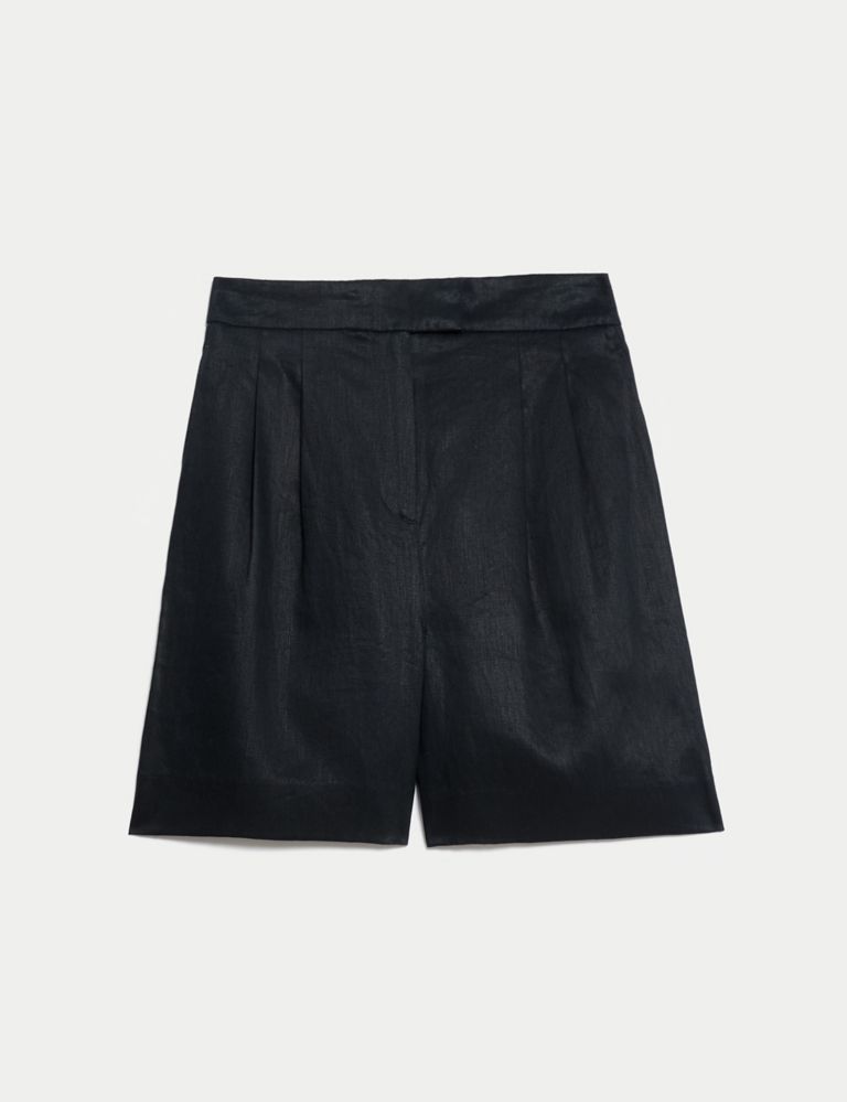 Pure Linen High Waisted Shorts 2 of 6