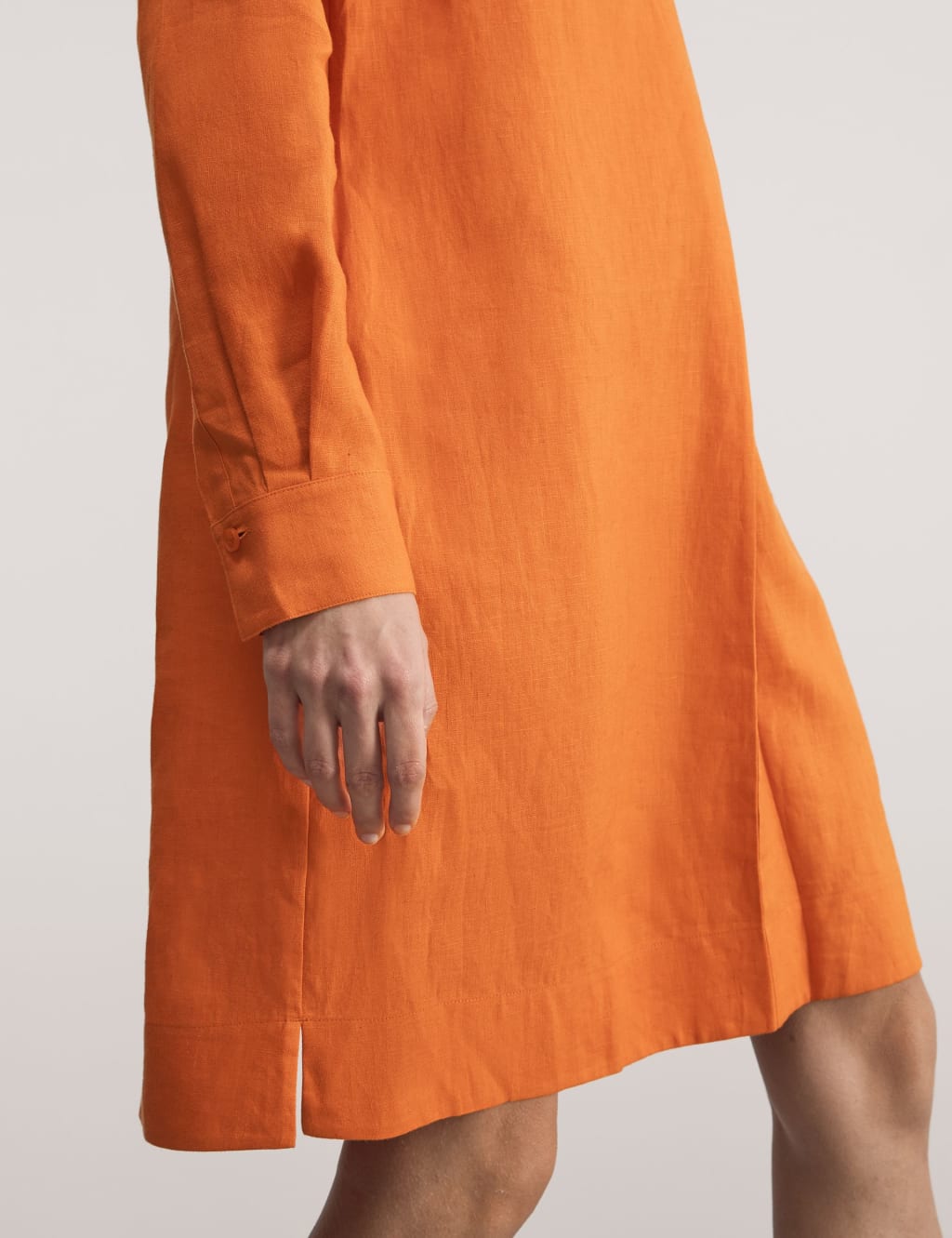 Pure Linen Knee Length Shift Dress JAEGER M&S