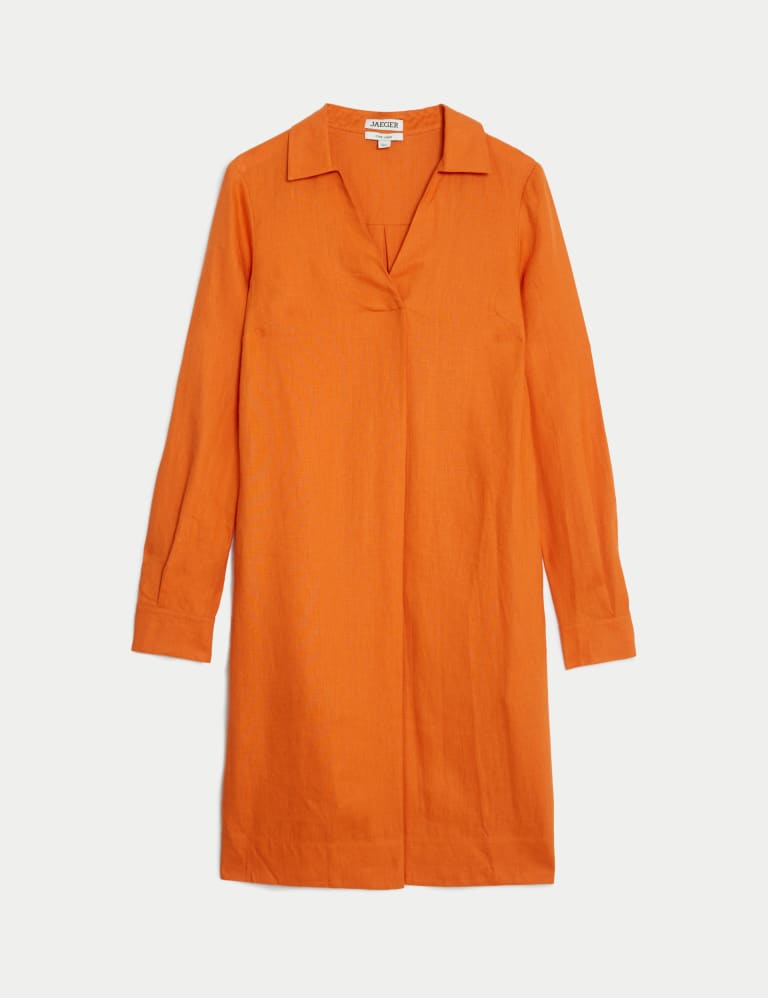Long linen shift dress online