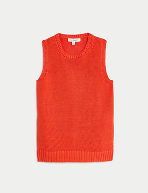 Pure Linen Knitted Vest Image 2 of 6