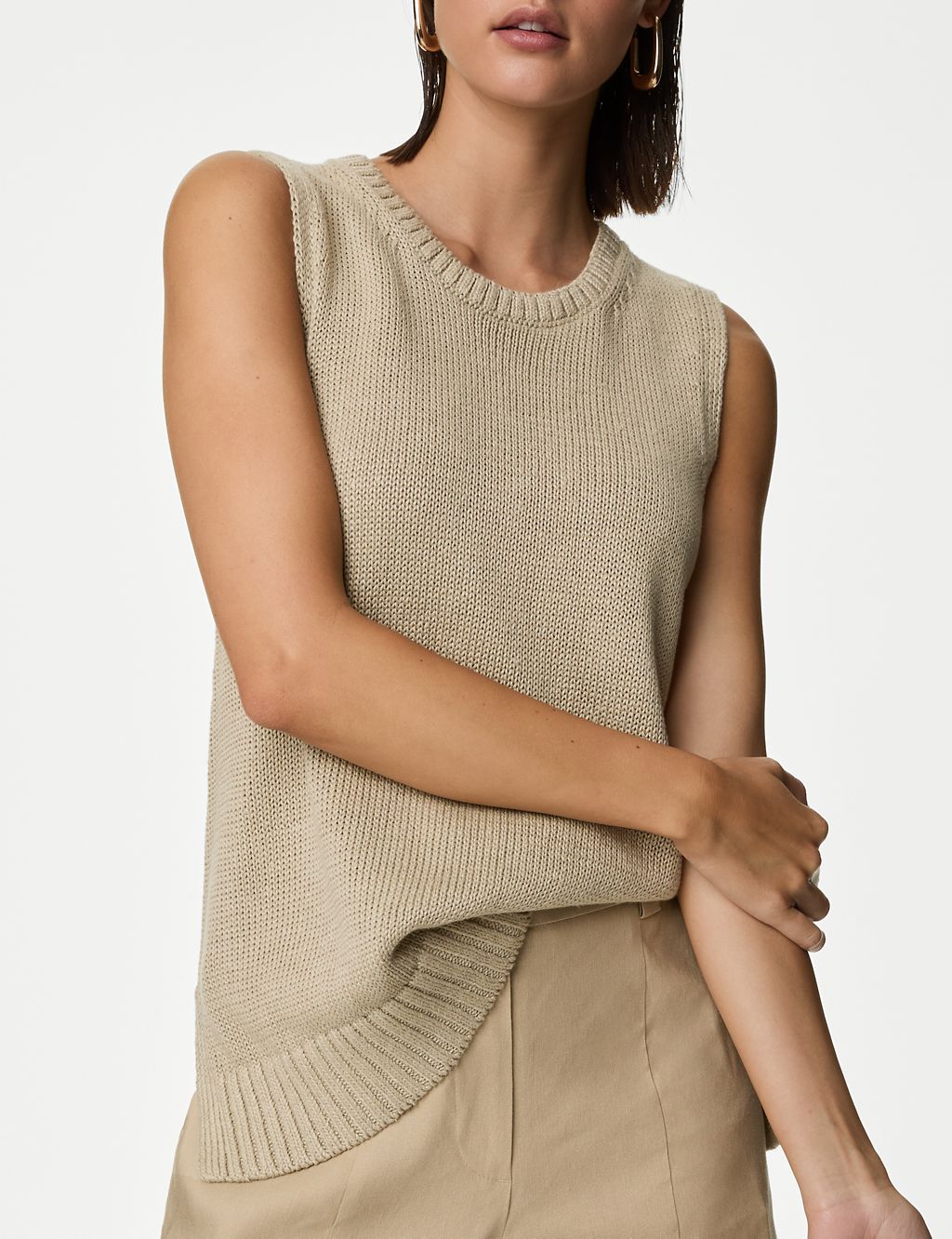 Pure Linen Knitted Vest 4 of 6