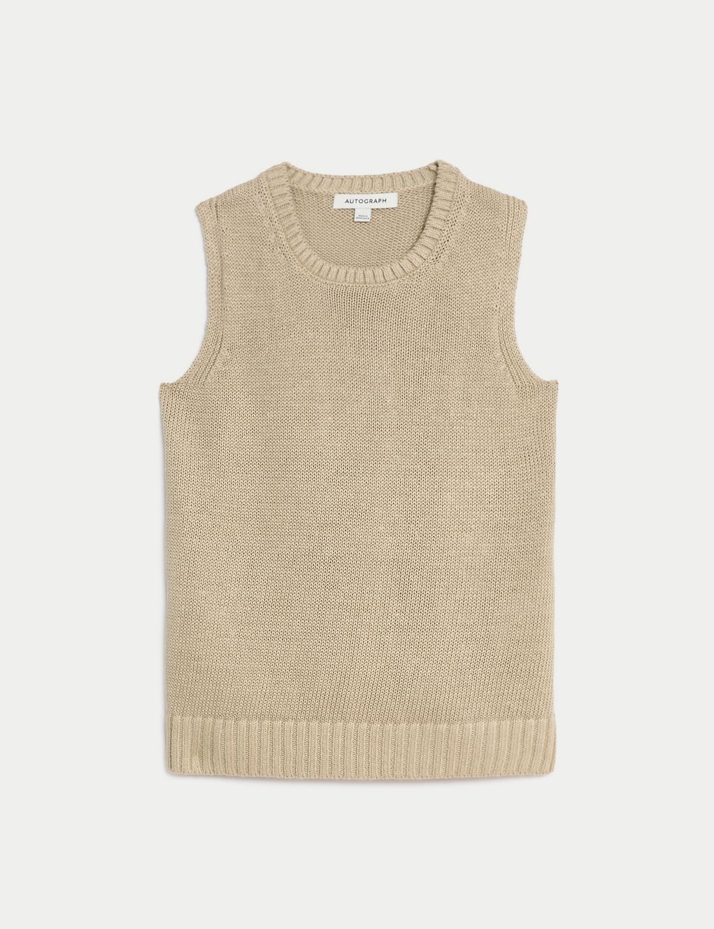 Pure Linen Knitted Vest 1 of 6