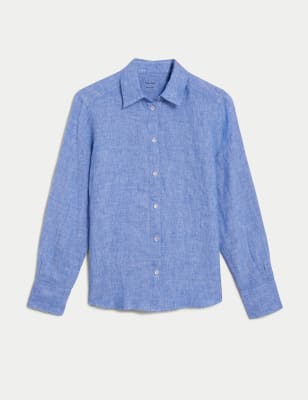 Pure Linen Long Sleeve Shirt Image 1 of 1