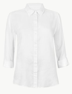 m&s pure linen shirt