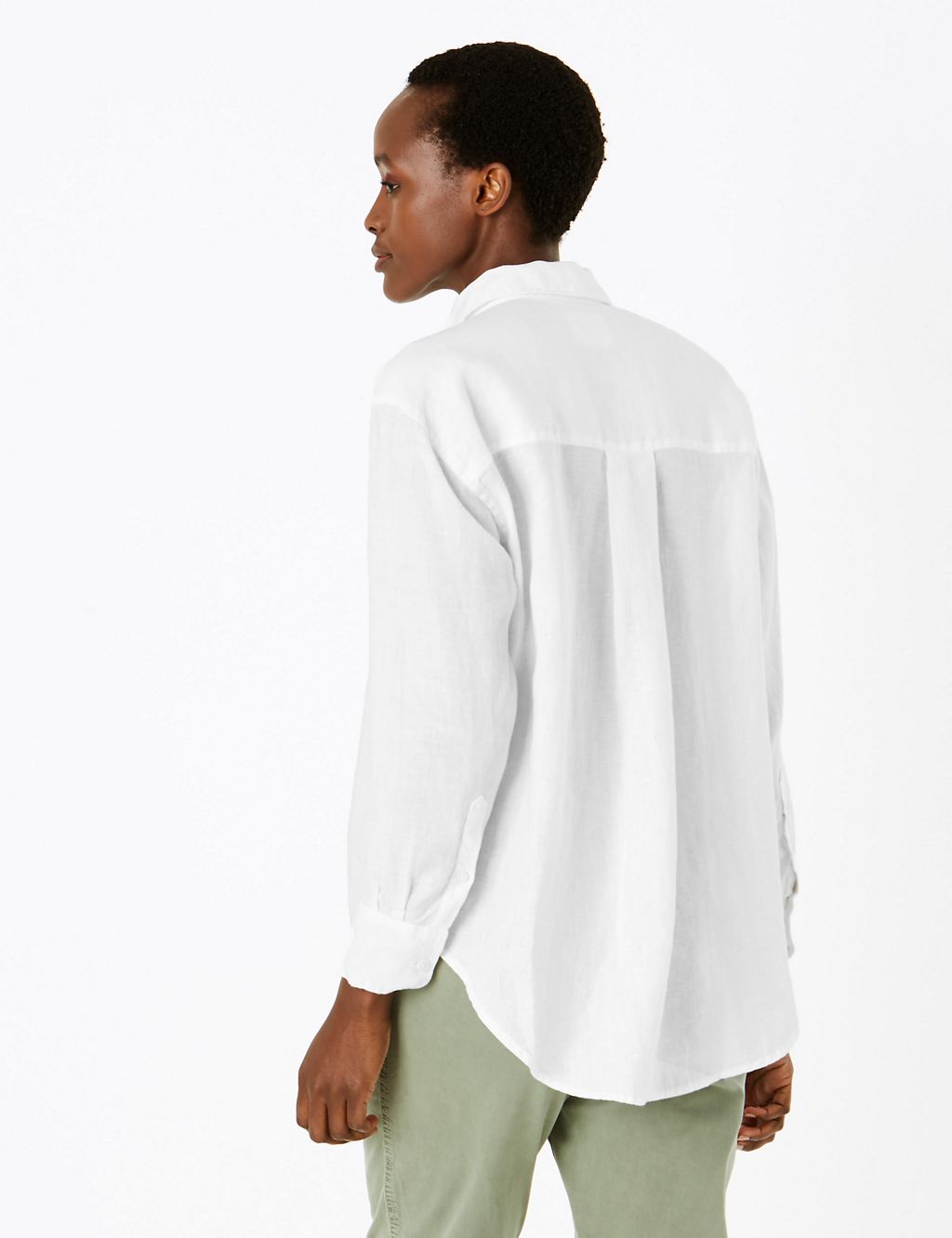 Pure Linen Oversized Long Sleeve Shirt 4 of 4
