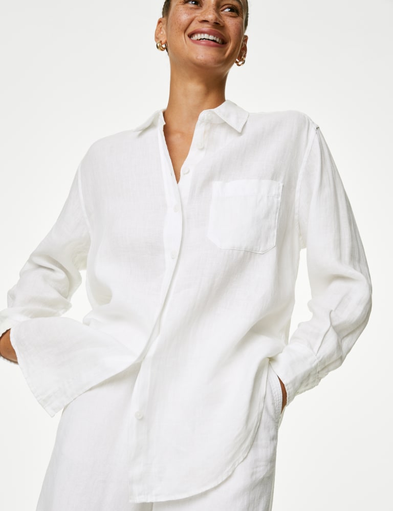 Pure Linen Shirt - White