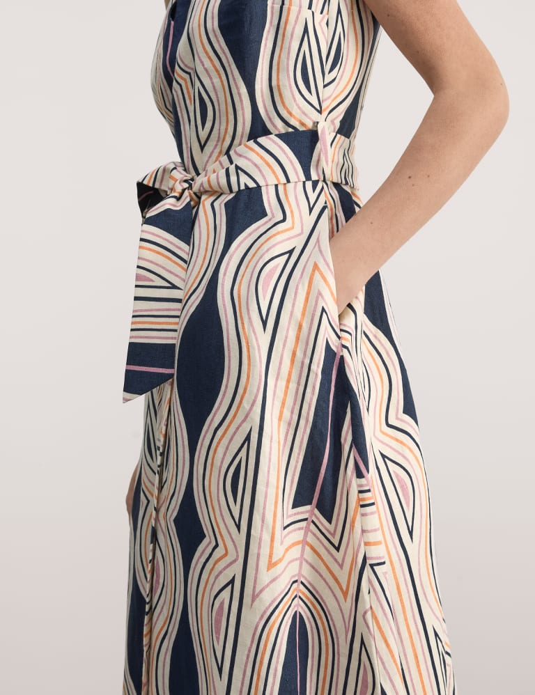 Linen skater hot sale dress