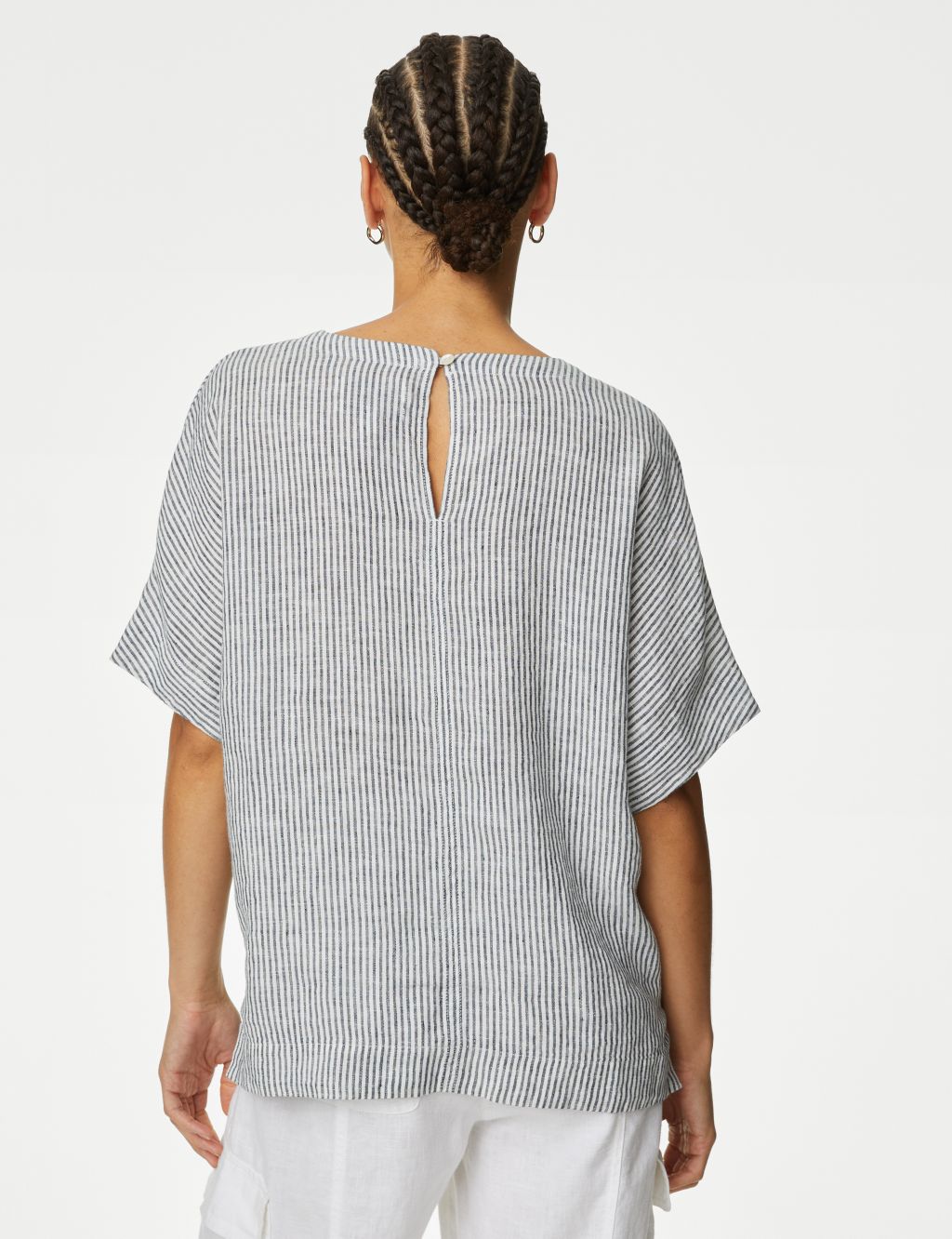 Pure Linen Printed Relaxed Blouse 5 of 5