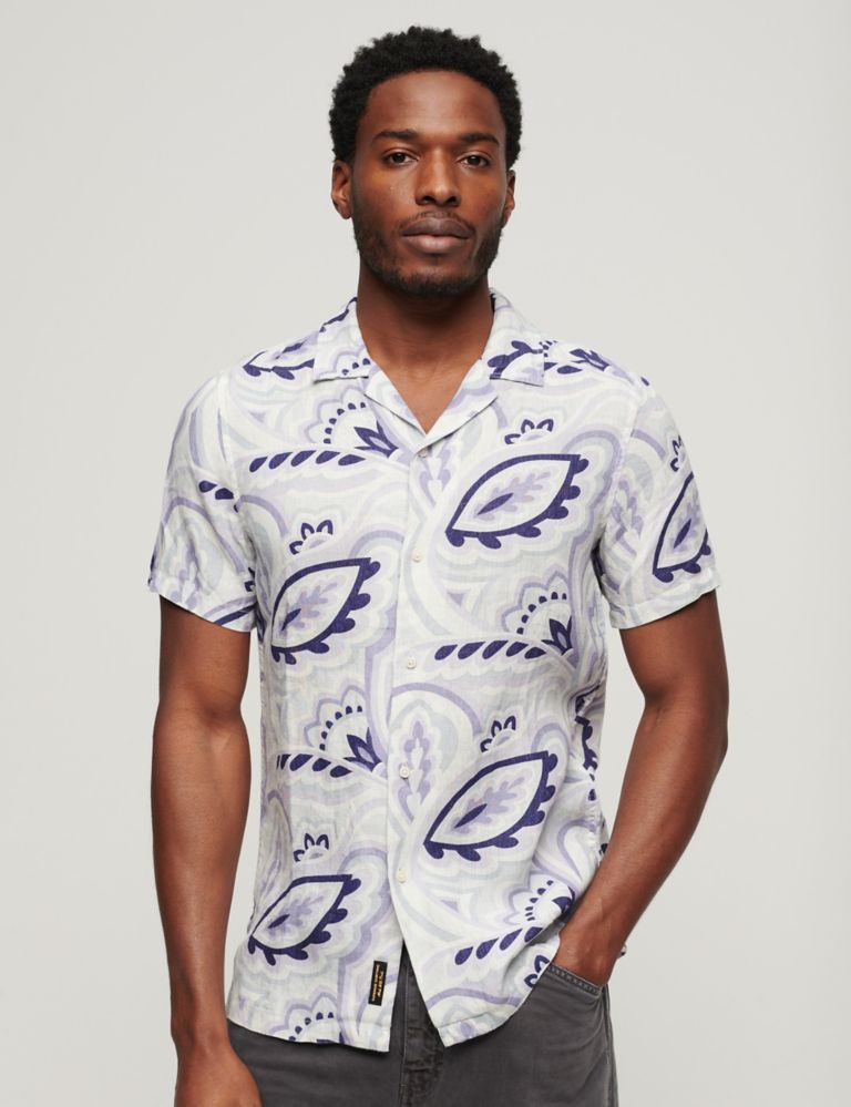 Pure Linen Printed Shirt 1 of 6