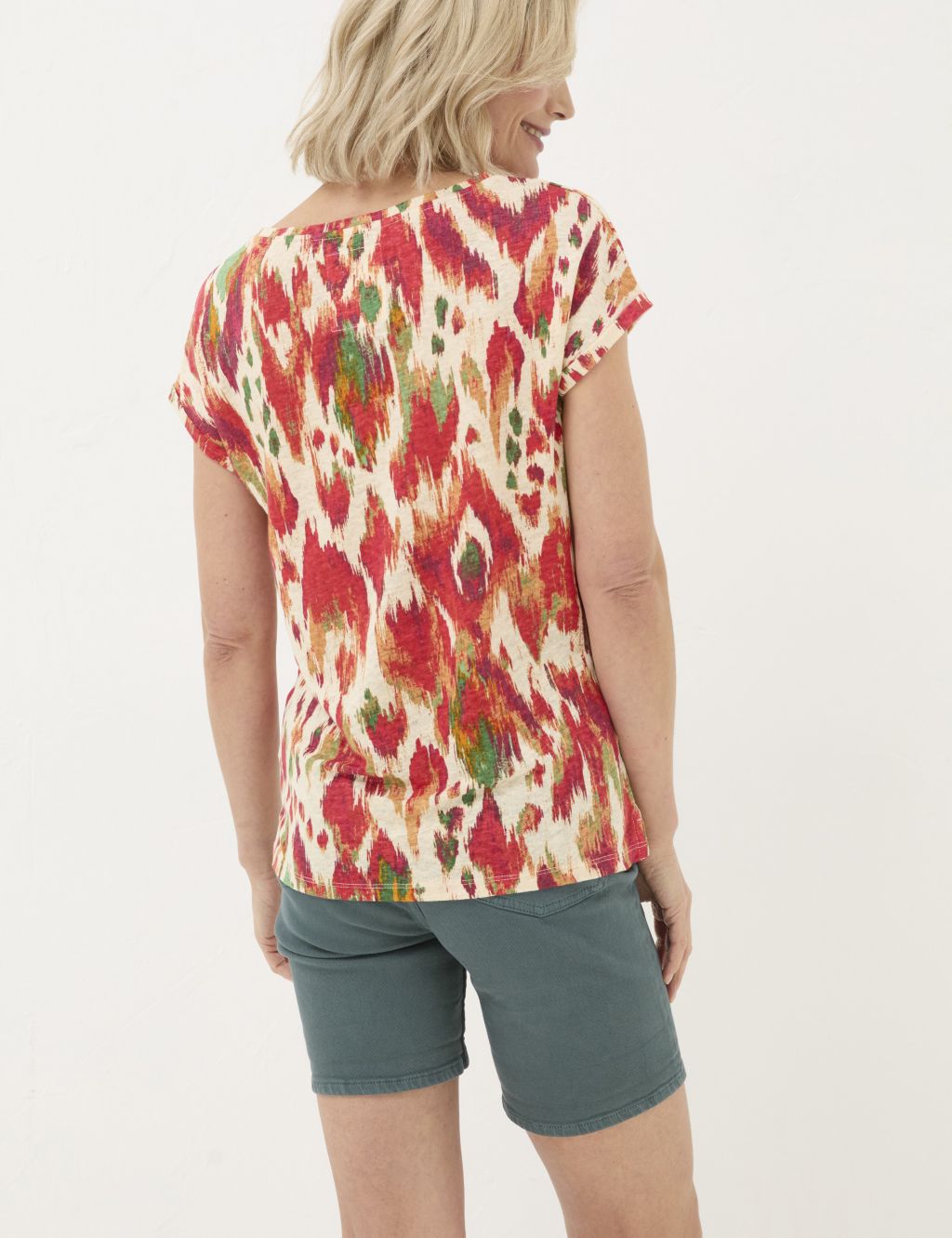 Pure Linen Printed T-Shirt 4 of 6