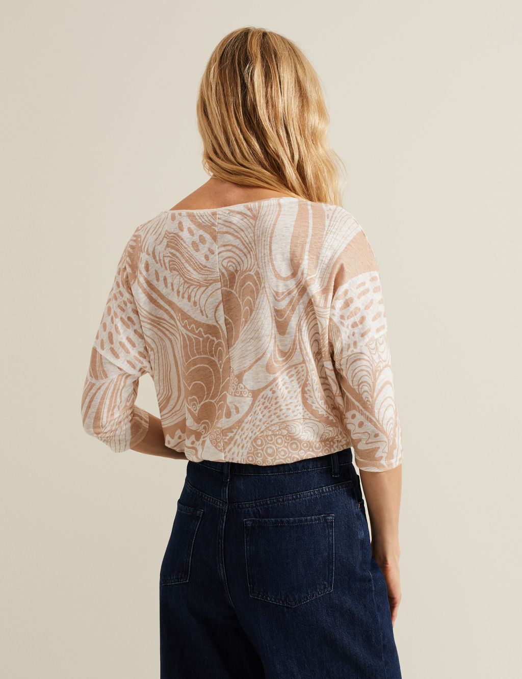 Pure Linen Printed Top 6 of 7