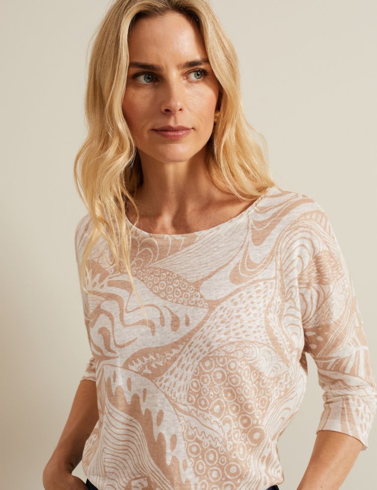 Pure Linen Printed Top 5 of 7