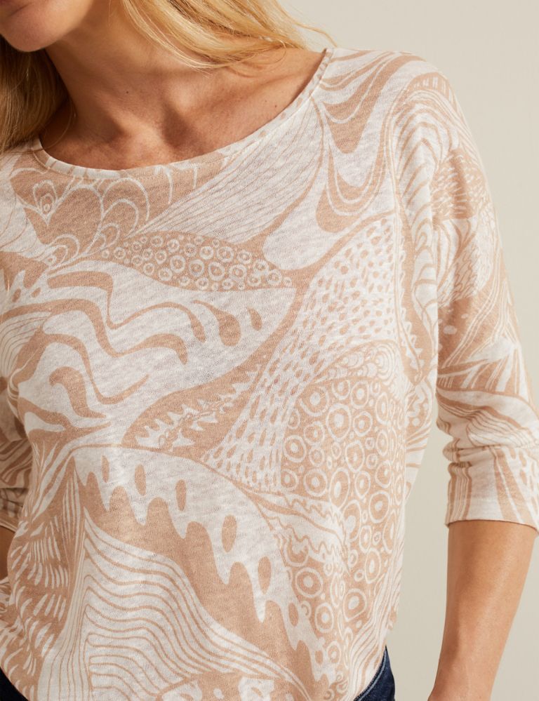Pure Linen Printed Top 6 of 7