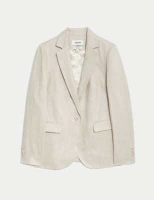 Pure Linen Relaxed Blazer Image 2 of 7