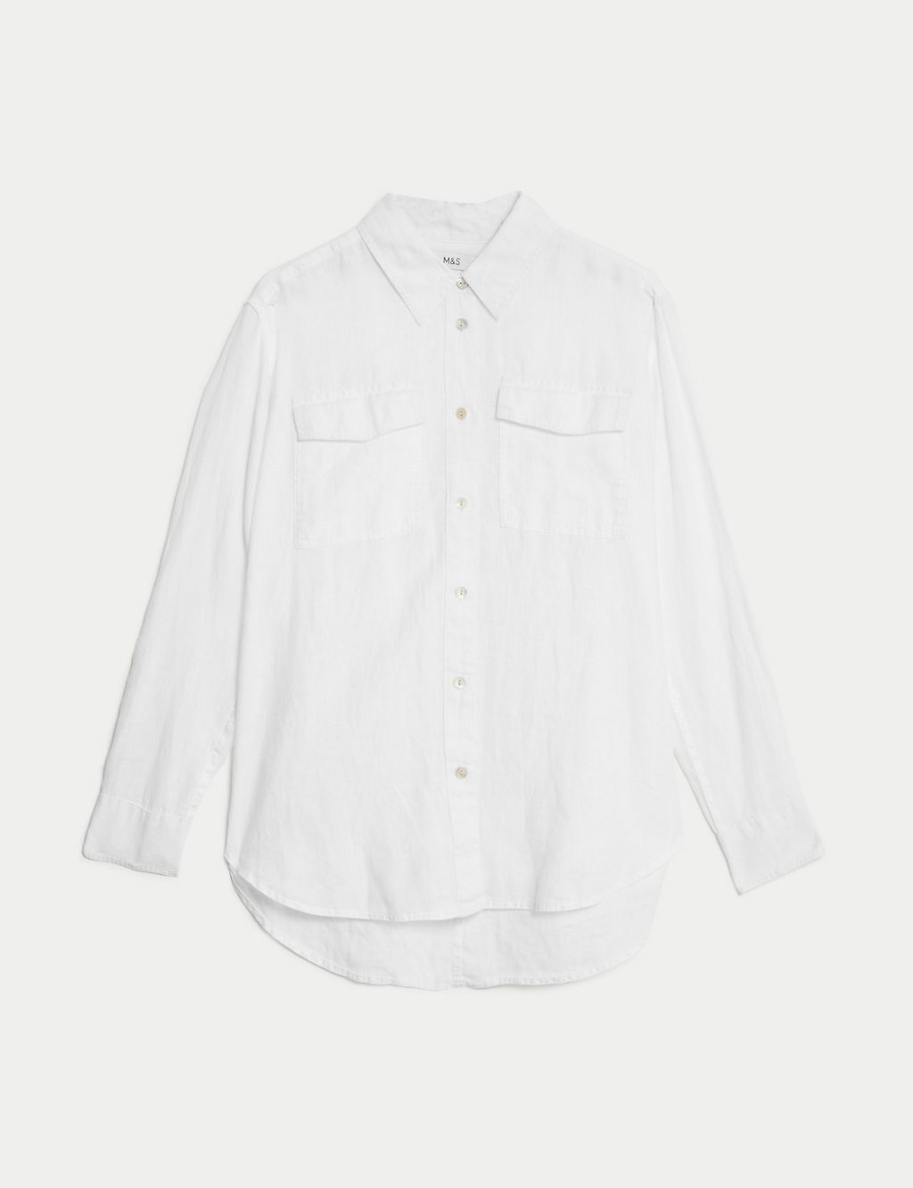 Pure Linen Relaxed Utility Shirt 1 of 5