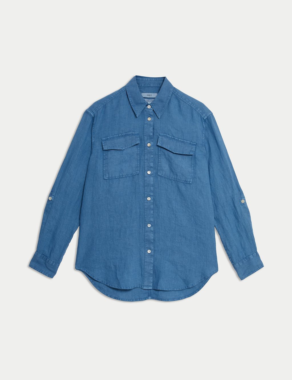 Pure Linen Relaxed Utility Shirt 1 of 5