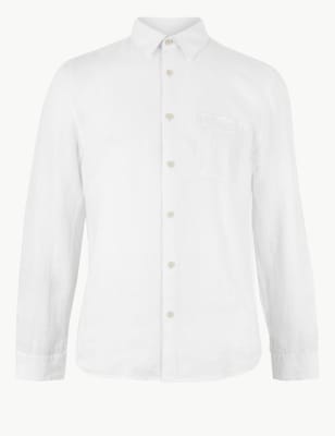 m&s pure linen shirt