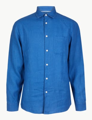 m&s pure linen shirt