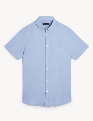 m&s pure linen shirt