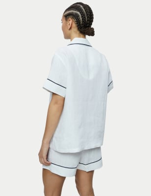 Pure Linen Short Pyjama Set Image 2 of 4