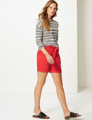 Linen shorts 2025 marks and spencer