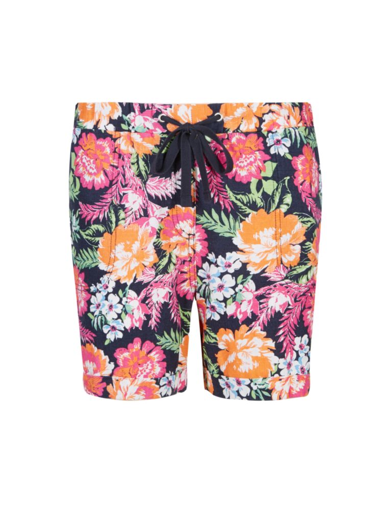 Pure Linen Shorts Floral Shorts 3 of 4