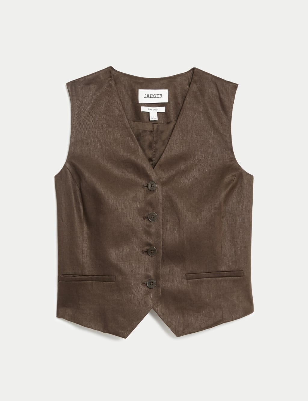 Claret Anderson Wool/Silk Single Breasted Waistcoat main image 1