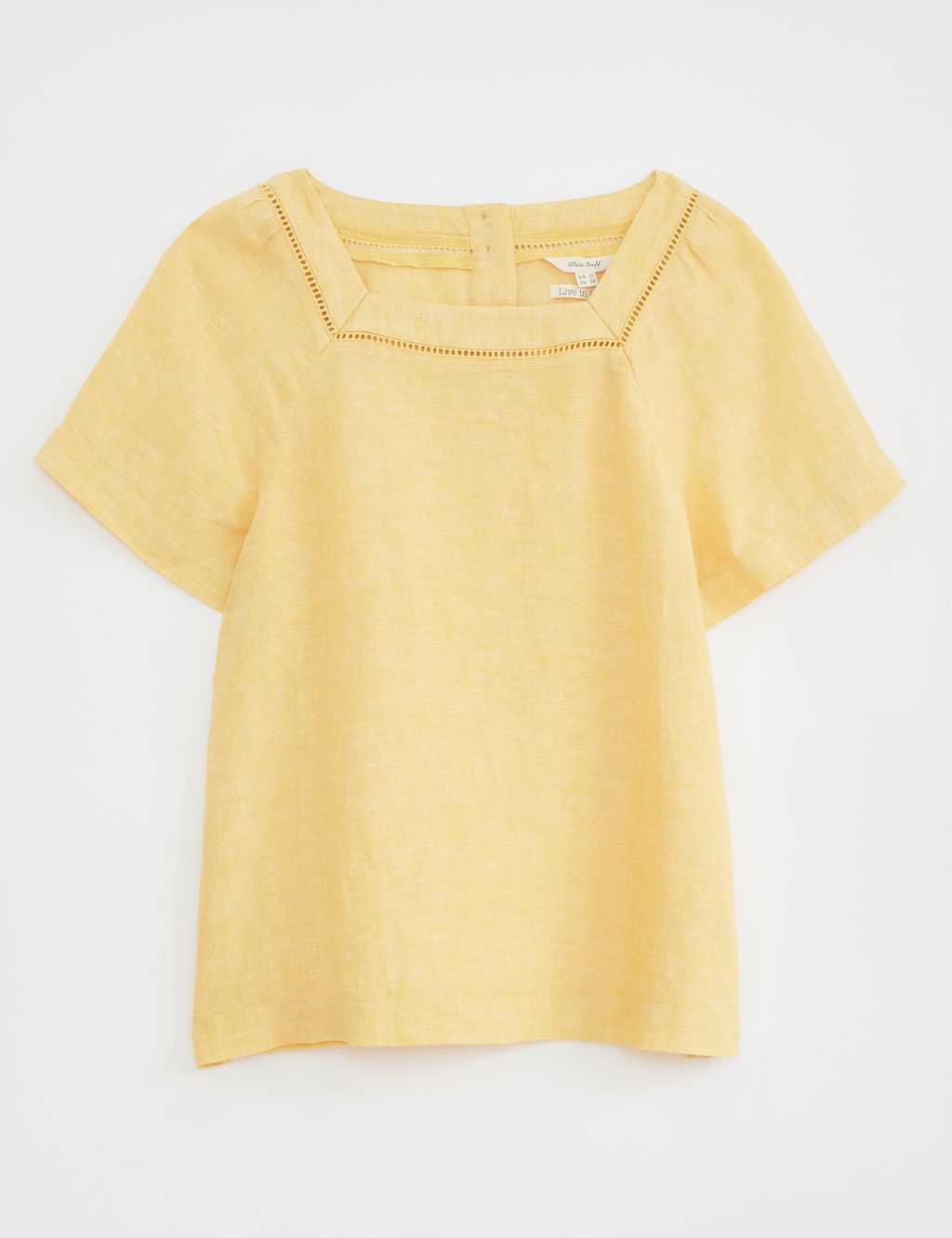 Pure Linen Square Neck Short Sleeve Top | White Stuff | M&S