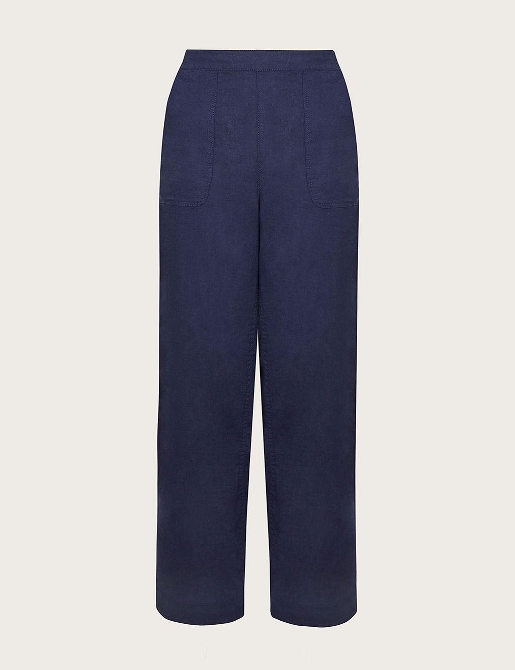 Pure Linen Straight Leg Cropped Trousers 1 of 5