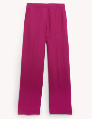 Pure Linen Straight Leg Trousers Image 2 of 7