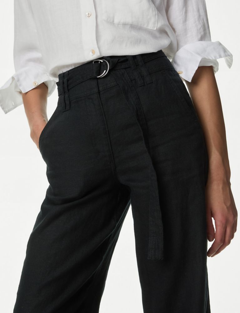 Pure Linen Straight Leg Trousers 5 of 6