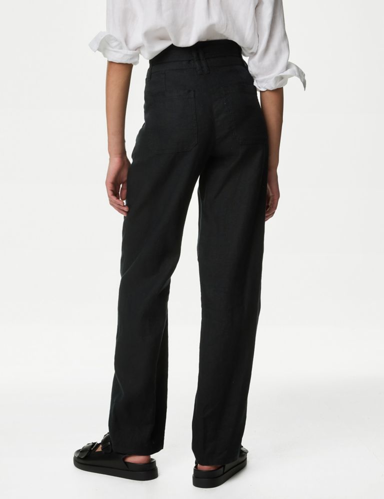 Pure Linen Straight Leg Trousers 6 of 6