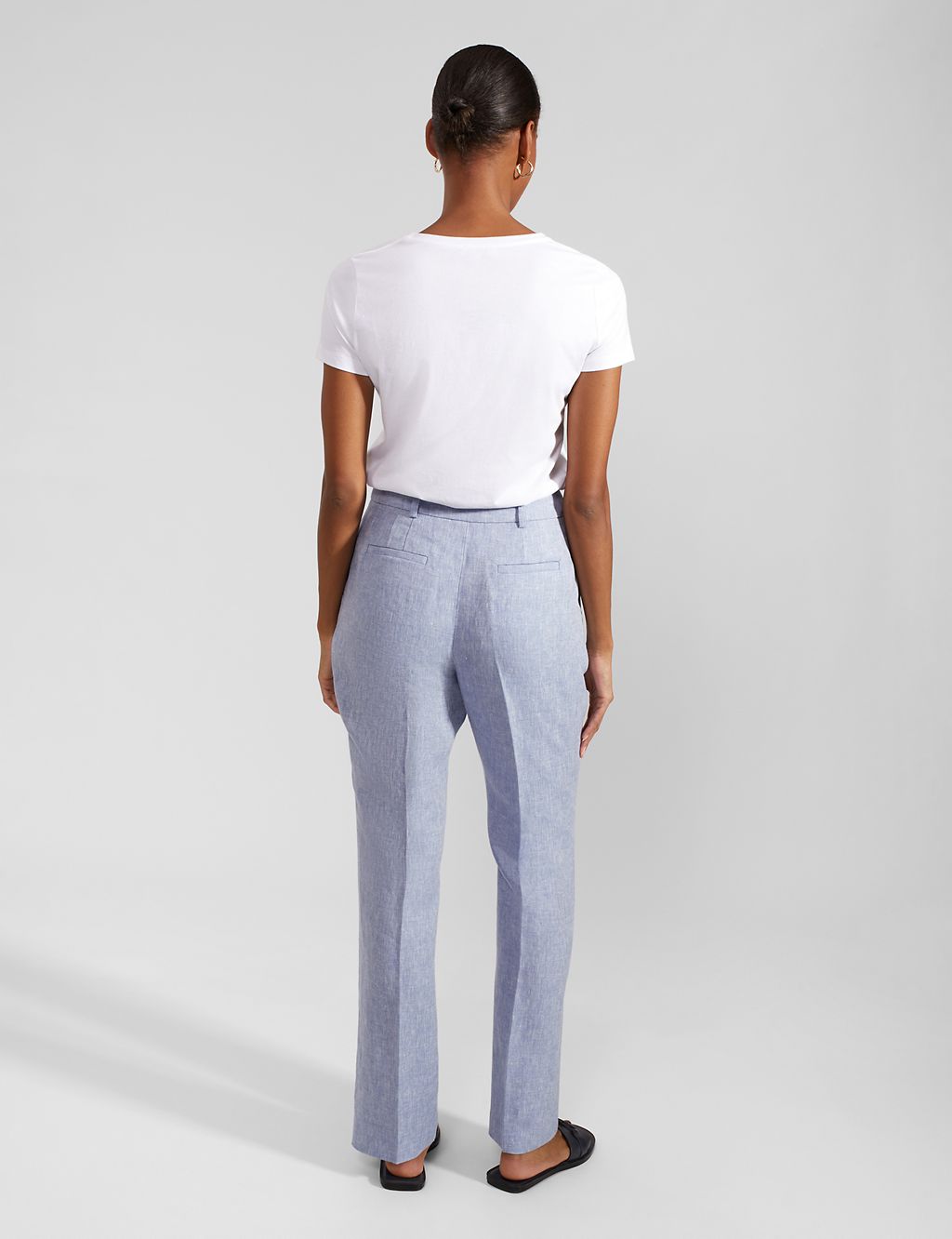 Pure Linen Straight Leg Trousers 6 of 7