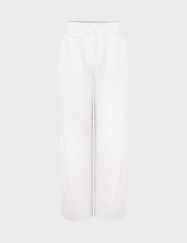 Pure Linen Straight Leg Trousers 2 of 7
