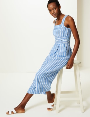 Marks and sale spencer striped jumpsuit