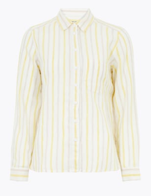 m&s pure linen shirt