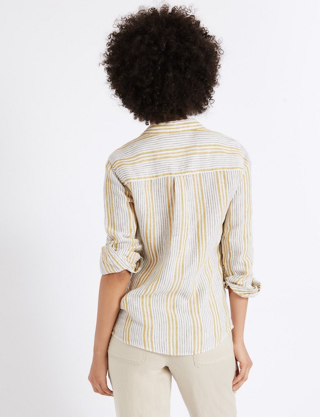 Pure Linen Striped Long Sleeve Shirt 4 of 4