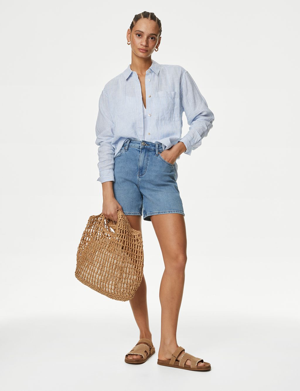 Pure Linen Striped Relaxed Shirt 4 of 5