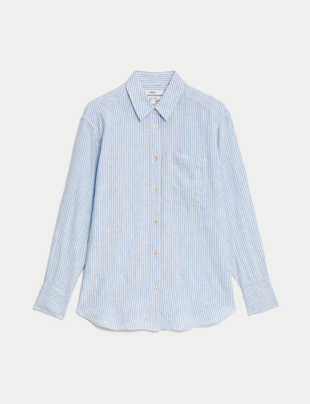 Pure Linen Striped Relaxed Shirt 1 of 5
