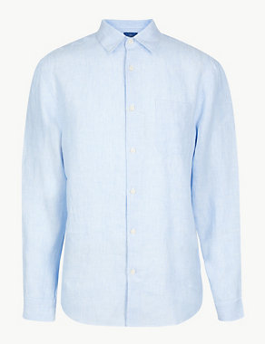 Pure Linen Striped Shirt Image 2 of 4