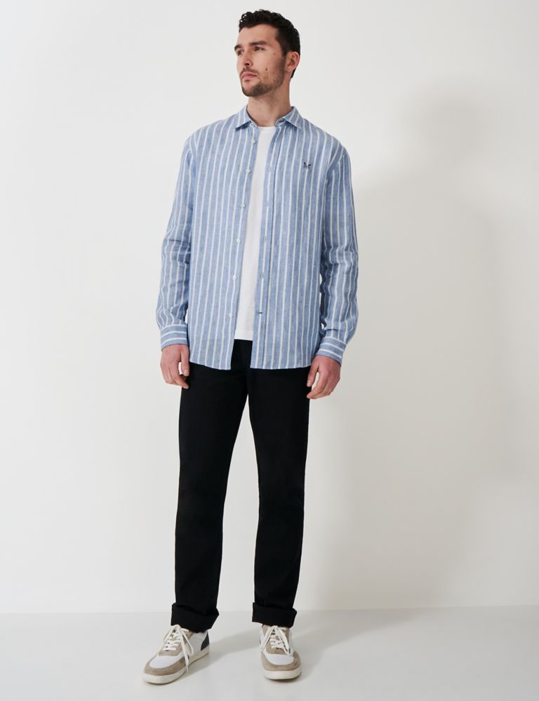 Pure Linen Striped Shirt 3 of 5