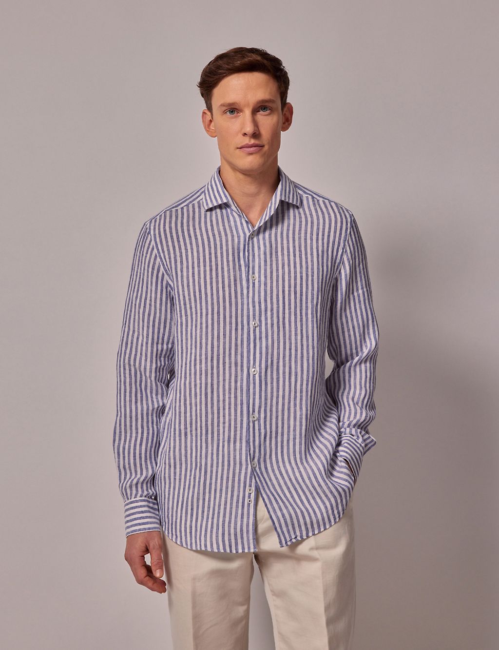 Pure Linen Striped Shirt 1 of 6