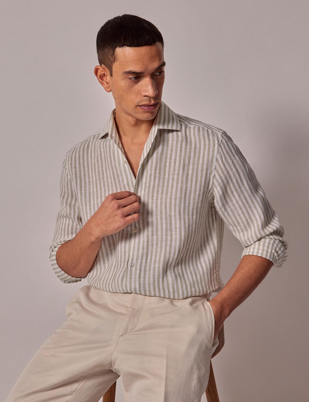Pure Linen Striped Shirt 3 of 6