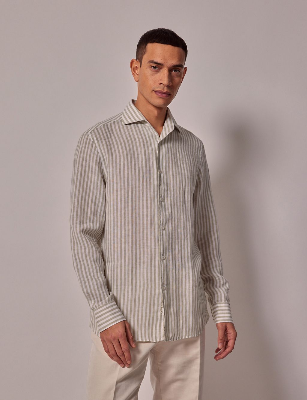 Pure Linen Striped Shirt 1 of 6